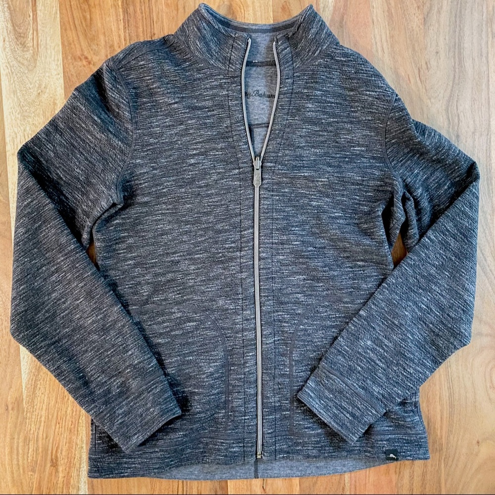 Tommy Bahama Womens Zip Front Grey Athletic Jacket